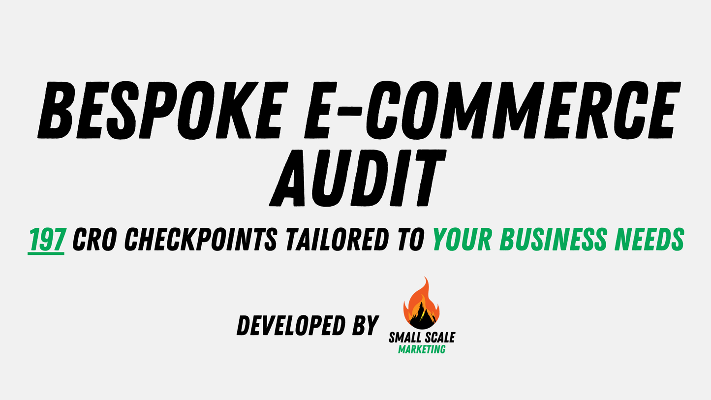 Bespoke e-Commerce Audit